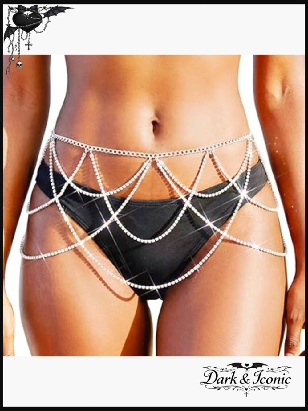 Rhinestone Waist Chain Belt Sequins Body Jewelry Chain